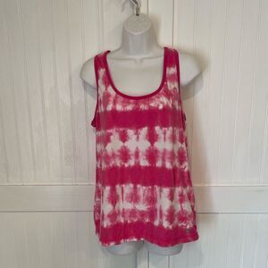 JNY Tie-dye pink & white razorback size L